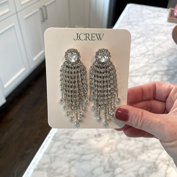 J Crew NWT Rhinestone Earrings - Picture 1 of 3